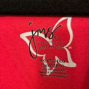 Just My Size Vibrant Red Top